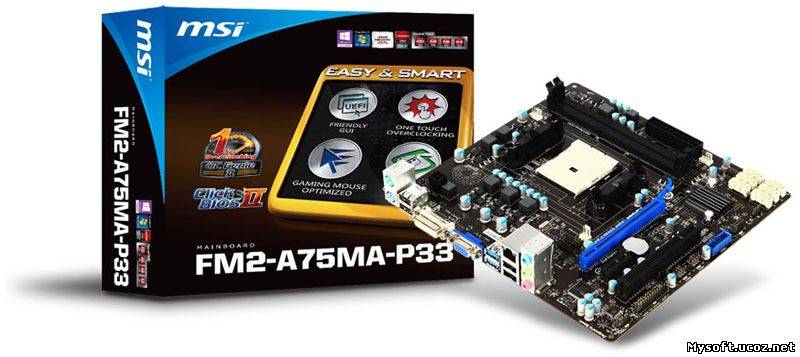 Плата MSI FM2-A75MA-P33 на AMD A75 для APU под Socket FM2